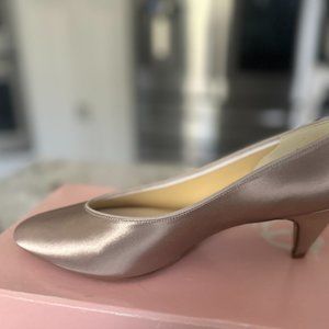 Satin Dress Shoes - Light Taupe Coffee Color.  US Size 8 B.  New Box